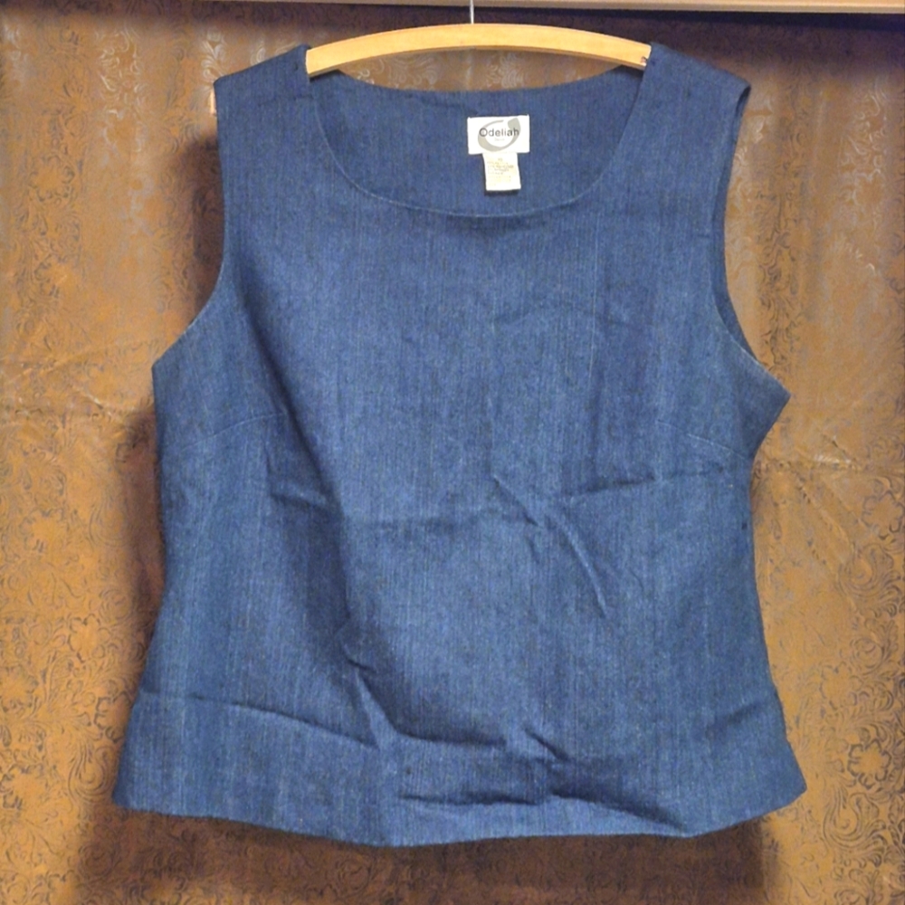 ODELIAH Blue Sleeveless Top
